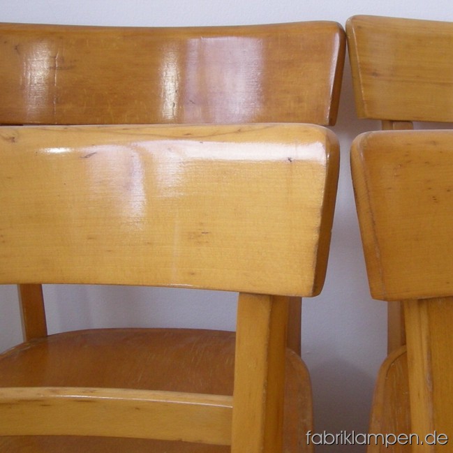 Set of 6 p. „Frankfurter“ kitchen chairs in very nice original condition. 