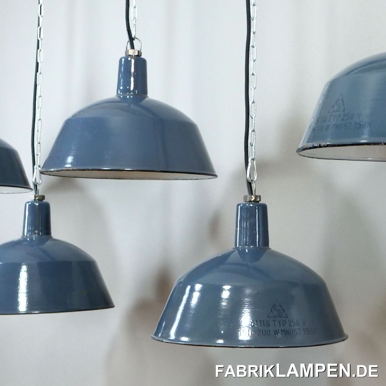 Fabriklampe schwarz 37cm Emaillelampe Lampe Emaille Skandinavien Loft Enamel 